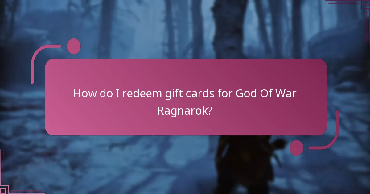 What types of gift cards can be used for God Of War Ragnarok?