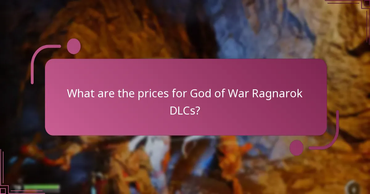 What are the prices for God of War Ragnarok DLCs?